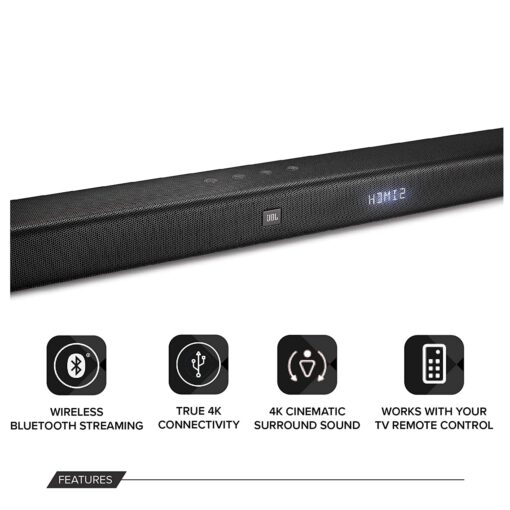 JBL Bar 3.1 4K Soundbar with Wireless Subwoofer (450 Watts, 6 Woofers, Dolby Digital, Surround Sound) 3