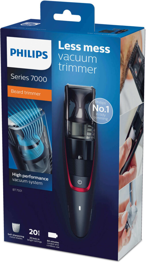 Philips BT7501/15 Vacuum Beard Trimmer Cordless & Corded Beardtrimmer series 7000 7