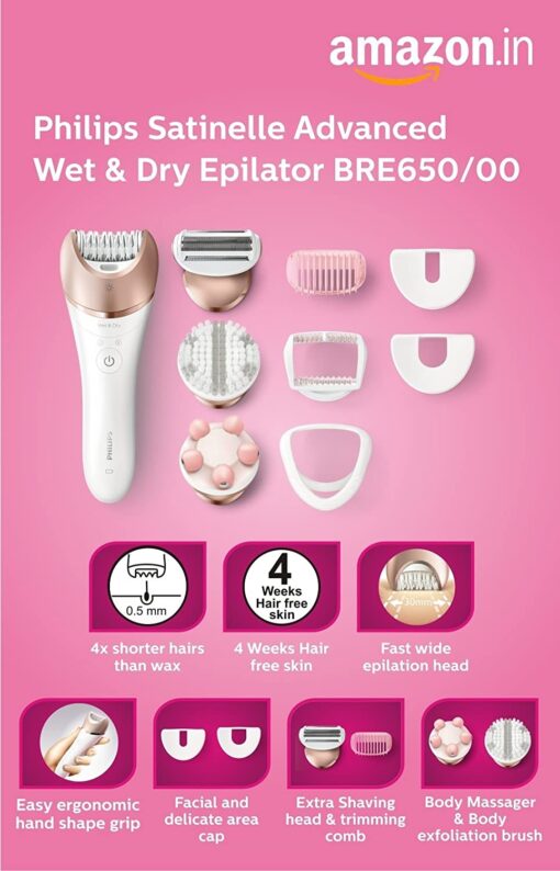 Philips BRE624 Satinelle Advanced Cordless Epilator 1