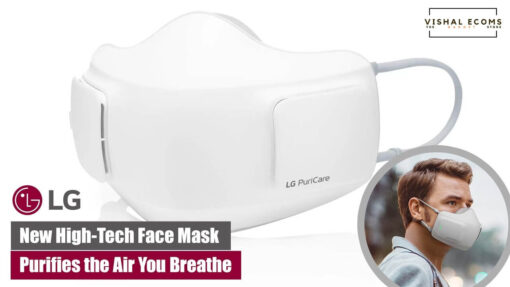 LG Puricare Wearable Air Purifier Mask, H13 HEPA Filters, White Color - AP300AWFA