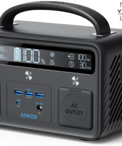 Anker Portable Power Station, PowerHouse II 400, 300W/388.8Wh, 110V AC Outlet/60W USB-C Power Delivery Solar Generator for Camping, Road Trips, Emergency Power, and More