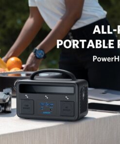 Anker Portable Power Station, PowerHouse II 400, 300W/388.8Wh, 110V AC Outlet/60W USB-C Power Delivery Solar Generator for Camping, Road Trips, Emergency Power, and More