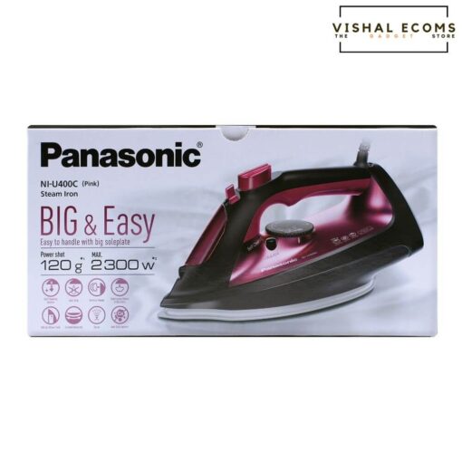 Panasonic Steam Iron 2300W Ni-U400 Pink Big Ceramic Soleplate