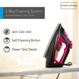 Panasonic Steam Iron 2300W Ni-U400 Pink Big Ceramic Soleplate