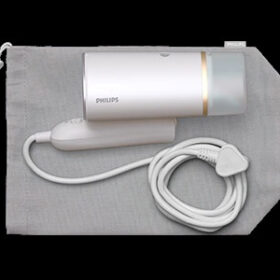 PHILIPS 3000 series Compact and foldable Handheld Steamer STH3020/16 White Garment Steamer Metal Plate