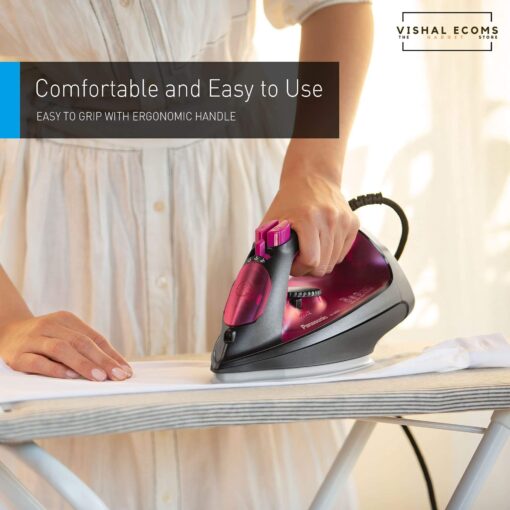 Panasonic Steam Iron 2300W Ni-U400 Pink Big Ceramic Soleplate