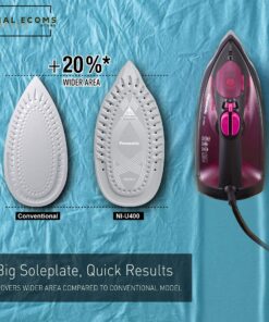 Panasonic Steam Iron 2300W Ni-U400 Pink Big Ceramic Soleplate