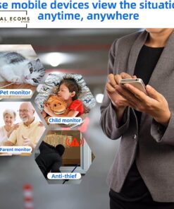 Spy Camera Hidden Camera Wireless Charger with Alarm Clock,1080P Mini Camera Security Camera Indoor Wireless, 20W Charger with Mini Security Camera, Night Vison Camera Wireless with Phone App