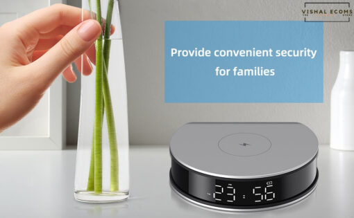 Spy Camera Hidden Camera Wireless Charger with Alarm Clock,1080P Mini Camera Security Camera Indoor Wireless, 20W Charger with Mini Security Camera, Night Vison Camera Wireless with Phone App