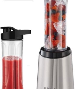 Russell Hobbs Mix&Go Steel Blender/Stand Mixer Smoothie Maker 300 Watt Stainless Steel including 2 drinking bottles 600 ml