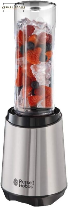 Buy Russell Hobbs Mix&Go Steel Blender/Stand Mixer, Smoothie Maker (300 Watt), Stainless Steel, including 2 drinking bottles, 600 ml