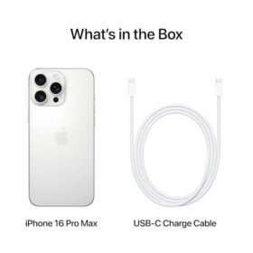 iPhone 16 Pro Max 512 GB 5G Mobile Phone with Camera Control 4K 120 fps Dolby Vision and a Huge Leap in Battery Life Works with AirPods White Titanium