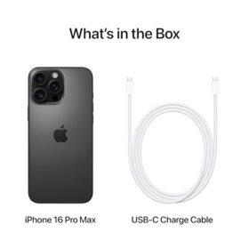iPhone 16 Pro Max 256 GB 5G Mobile Phone with Camera Control 4K 120 fps Dolby Vision and a Huge Leap in Battery Life Works with AirPods Black Titanium