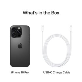 iPhone 16 Pro 128 GB 5G Mobile Phone with Camera Control 4K 120 fps Dolby Vision and a Huge Leap in Battery Life Works with AirPods Black Titanium