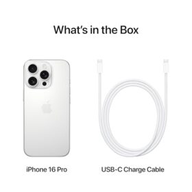 iPhone 16 Pro 128 GB 5G Mobile Phone with Camera Control 4K 120 fps Dolby Vision and a Huge Leap in Battery Life Works with AirPods White Titanium