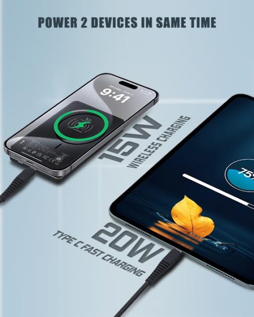 PHONOKART Slim MAGSAFE 5000 mAh Power Bank Ultra Slim