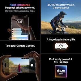 iPhone 16 Pro Max 512 GB 5G Mobile Phone with Camera Control 4K 120 fps Dolby Vision and a Huge Leap in Battery Life Works with AirPods White Titanium