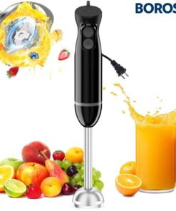 Borosil Hand Blender Set Masterblend SW22 Electric Hand Blender Dual Speed Option Stainless Steel with Chopper 500w