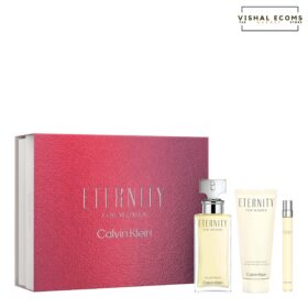 Calvin Klein Women's Eternity Gift Set Eau de Parfum 100ml +Body Lotion 100ml +Travel Spray 10ml