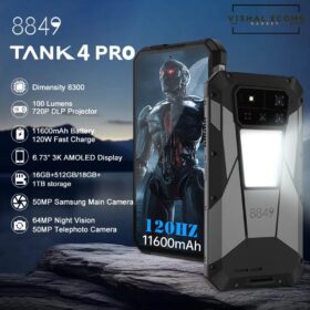 TANK 4 Pro World's First 720P Projector Rugged Phone with AMOLED Display
